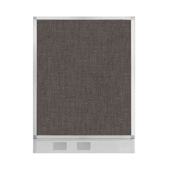 Hush Panel Configurable Cubicle Partition 3' x 4' Mocha Fabric W/ Cable Channel